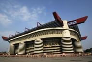 Outside the San Siro Stadium